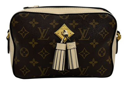 Saintonge Bandolera, 850&euro;, Bolso, Blanco/Marrón, Animal - Piel/Canvas - General, Vista frontal